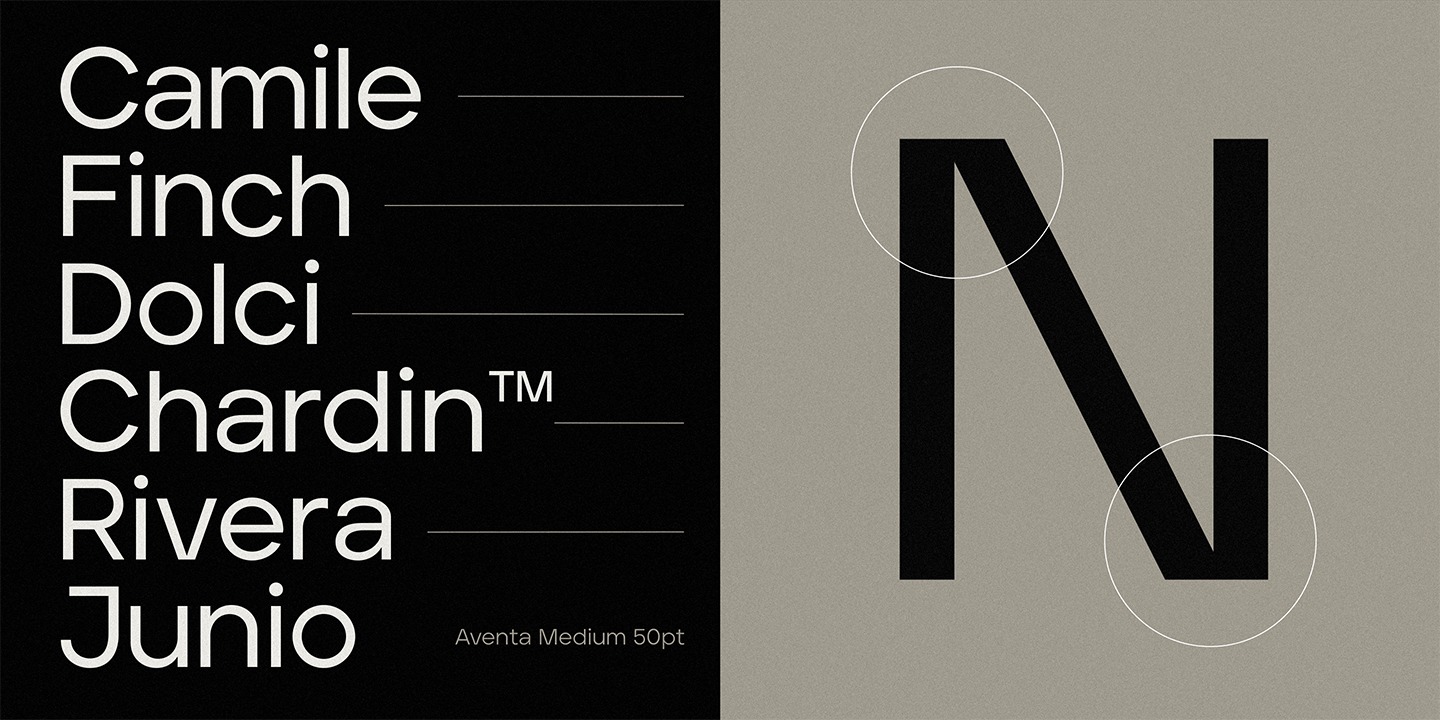 Aventa Variable Italic Font preview
